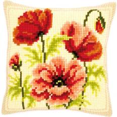 Vervaco Cushion Cross Stitch Kit Poppies