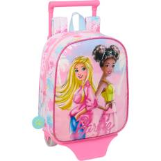 Barbie Painterly School Rucksack with Wheels - Pink
