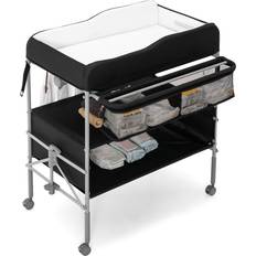 Costway Dark Grey Multifunctional Folding Baby Highchair 89 x 47 x 15 cm