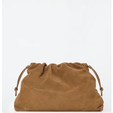 Recycled Materials Clutches COS Cavatelli Clutch Bag - Suede - Brown