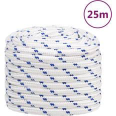 vidaXL Båtlina Vit 20 mm 25 m Polypropylen