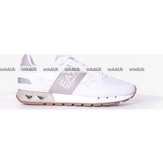 Emporio Armani EA7 Læder Mesh PU Læder Sneakers - Black White