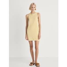Women - Yellow Nightgowns Mango Overdyed Terry Cotton Nightgown - Mustard