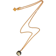 Smycken Märta Larsson Halsband The Raw One Pyrite Octagon Vermeil - Guld