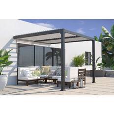 Pergola Bioclimatique Adossée Miami 3 x 3 m Gris