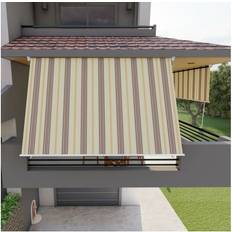 Tendalini a Vela Tenda Da Sole Per Balcone Con Bracci Impermeabile 250 cm Beige Marrone