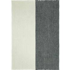 ferm LIVING Pila Linen Plaid Sort Elm Tæppe Grøn, Sort (170x120cm)