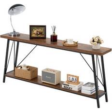 Ablagetische VEVOR Schmaler Konsolentisch Eingangstisch 2-Stufiger Beistelltisch Wohnzimmer 80 cm Ablagetisch
