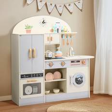 Winado en Play Kitchen Toy Double-Door Refrigerator & Cooking Set