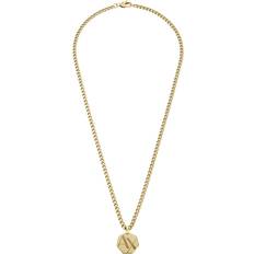 Armani Exchange Gold-Tone Stainless Steel Pendant Necklace