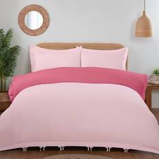 my home Reversible Moda Set Pink/Raspberry King Duvet Cover Pink