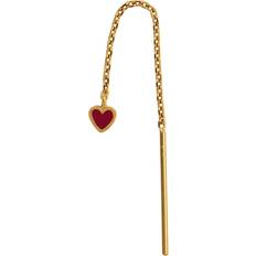 Smycken Stine A Dangling Love Heart - Burgundy