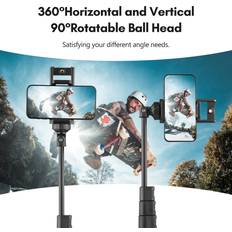 Kingjoy KINGJOY FL019S Multifunctional Heavy Duty Aluminum Alloy Tripod Photography Light Stand 1/4 Black