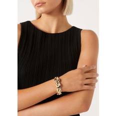 Jewellery Forever New Women's Signature Christina Texture Bracelet - Pearl/Gold