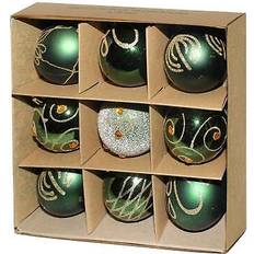 Green Christmas Tree Ornaments Premier Decorations 9 Pack 60mm Tree Decoration Dark Green Christmas Tree Ornament