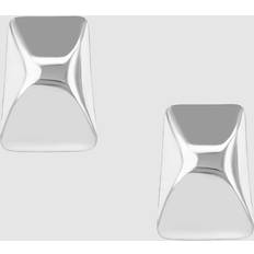 Anine Bing Curved Rectangle Earrings - Silver