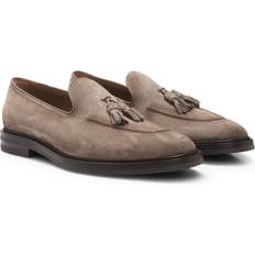 Herr Mockasiner BOSS Suede Loafers With Tassel Trim