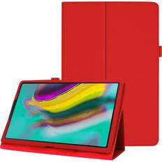 Samsung Galaxy Tab S5e Litchi Läderfodral Röd