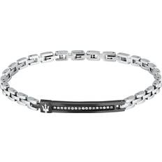 Crystal - Men Bracelets Maserati Iconic Steel Bracelet With Synthetic Stone - JM424AVD58