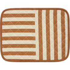 Hemtextil Decotique Block Stripe 35x45 cm Brun Bordstablett Brun