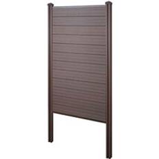 Poteaux de clôture Mendler Brise-Vue En Wpc Sarthe Elément De Base Étroit 105cm Marron