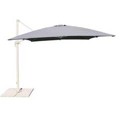 Milani Ombrellone Da Giardino 3 X 4 Palo Laterale Tortora Telo Grigio 300 x 266 x 400 cm