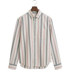 Gant REG Archive Oxford Stripe Dam Långärmade Skjortor - Eggshell