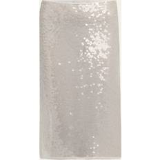 Sequined Midi Skirt - Cream