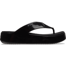 Lak Klipklappere Crocs Getaway Platform Patent Flips - Black