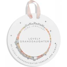 Joma Pink Cubes Lovely Granddaughter Kids Bracelet - Silver