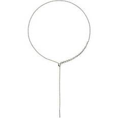 Missoma Silver Necklaces Missoma Beaded Stone Slider Lariat Necklace - Silver