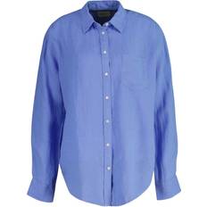 Gant Dam Överdelar Gant Relaxed Linen Shirt Dam - Perfect Blue