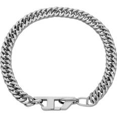 Smycken Diesel Bracelet Chaîne En Acier Inoxydable - Gris Argenté
