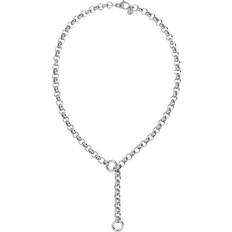 Smycken Edblad Loop Charm Chain L Necklace - Steel