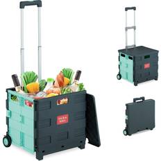 White Shopping Trolleys Relaxdays Einkaufshilfe Einkaufstrolley - Grau