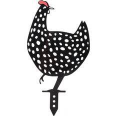 Svarta Trädgårdsprydnader Tooarts Rooster Silhouette Waterproof Acrylic Colorfast Hollowed Rich Details Black Rooster Stake