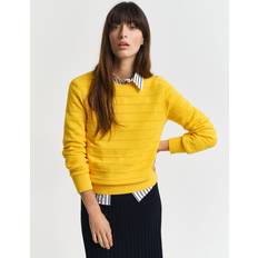 Gant Women Textured Cotton Crew Neck Sweater