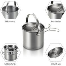 5PCS Stainless Steel Kettle 2 Cups