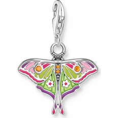 Multicoloured - Women Charms & Pendants Thomas Sabo Colourful Moth CZ & Enamel Charm - Silver