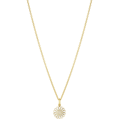 Georg Jensen Daisy Vedhæng Sterlingsølv Belagt - Hvid Emalje/Diamant