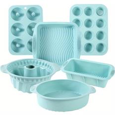 Temu Moules Gâteaux En Silicone Antiadhésifs 6 Pcs Moule à Pâtisserie