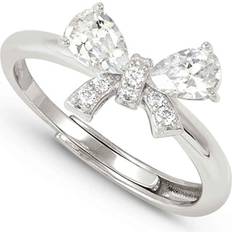 Crystal Rings Nomination Shine Me Up Silver Multi Cut Cubic Zirconia Bow Ring