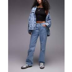 Matilda Straight Leg Jeans - Bleach Wash - Blue