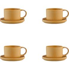 Tazzine da caffè espresso Tasse En Grès 15cl Et Soucoupe 8 Pièces Taille Unique Jaune Tazzina da caffè espresso