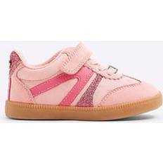 Gold Trainers Children's Shoes River Island Mini Girls Trainers - Pink Glitter