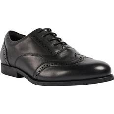 Lee Childrens Kids Leather School Shoes - Black