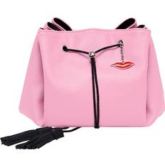 Toiletry Bags & Cosmetic Bags Donna May London Lay Flat Faux Leather Collection Makeup Bag - Peony Pin