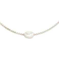 Vit Halsband Edblad Beach Pearls Necklace - Offwhite Gold