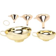 Trattar Tomtop Jms 5 Pcs Set Stainless Steel Gold Plating Wide Mouth Narrow Rod Funnel