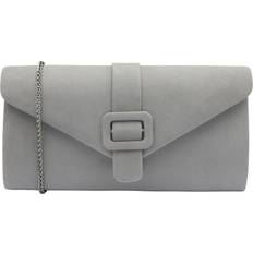 Suede Handbags Lotus Aletta Womens Clutch Bag - Grey